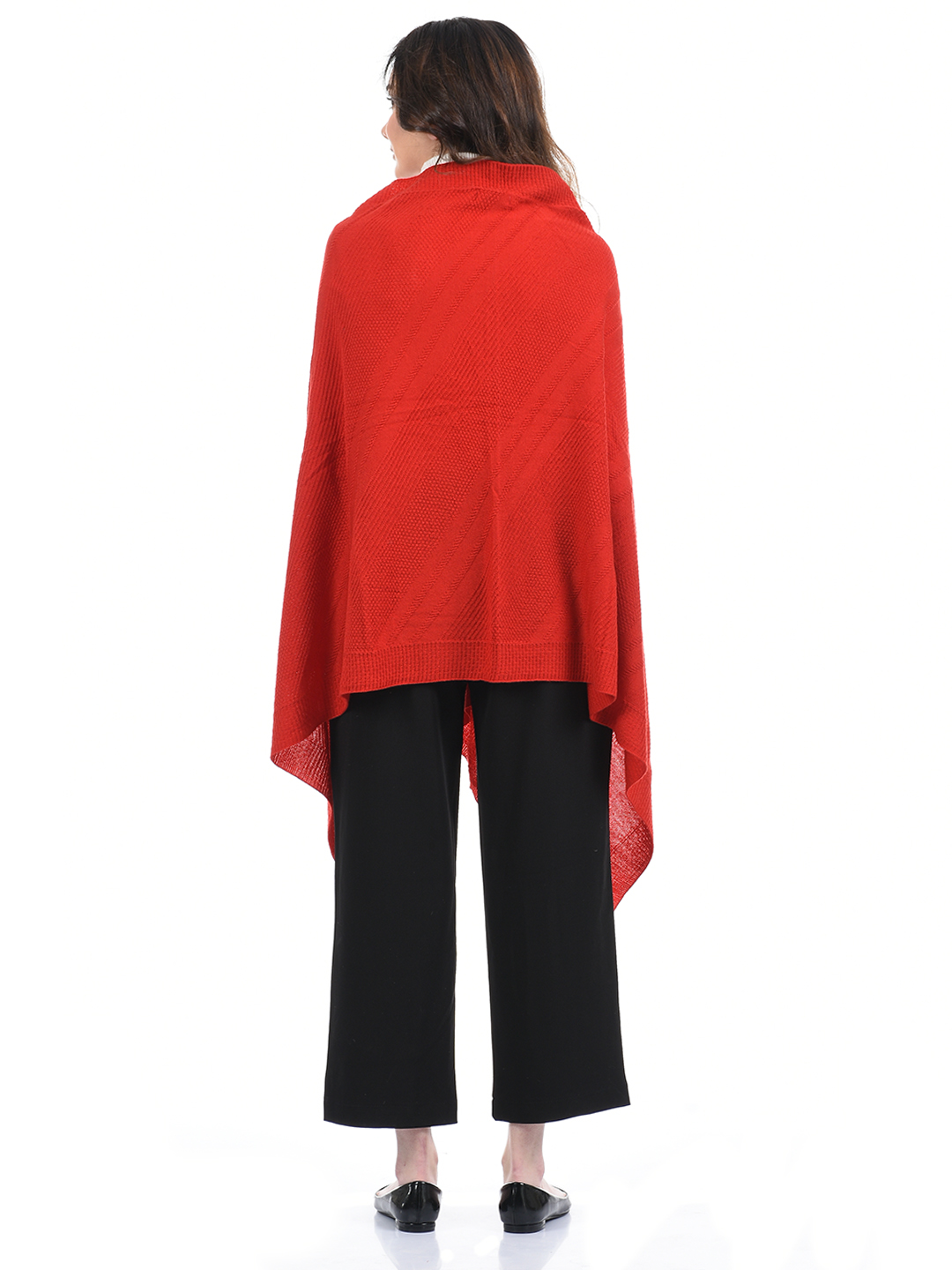 American Eye Women Self Design Red Shrug